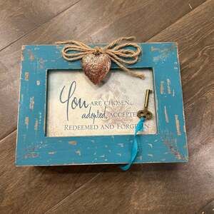 Cottage Garden Teal Distressed Jewelry Music Box Plays How Great Thou Art